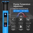 Soldering Iron Kit 60W 16-in-1 Portable LED Digital Display Adjustable Temperature (180-500℃) Electric Soldering Iron Gun Kit for Electronics Premium Welding Tools with ON/OFF Switch Sucker