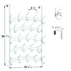 LYNK Professional® Home™ Over the Door Hooks - 46 Hook – Over the Door Coat Rack - Over the Door Hanger - Hanging Towels or Clothes - Bathroom, Bedroom, Laundry Room - Lifetime Ltd. Warranty, White