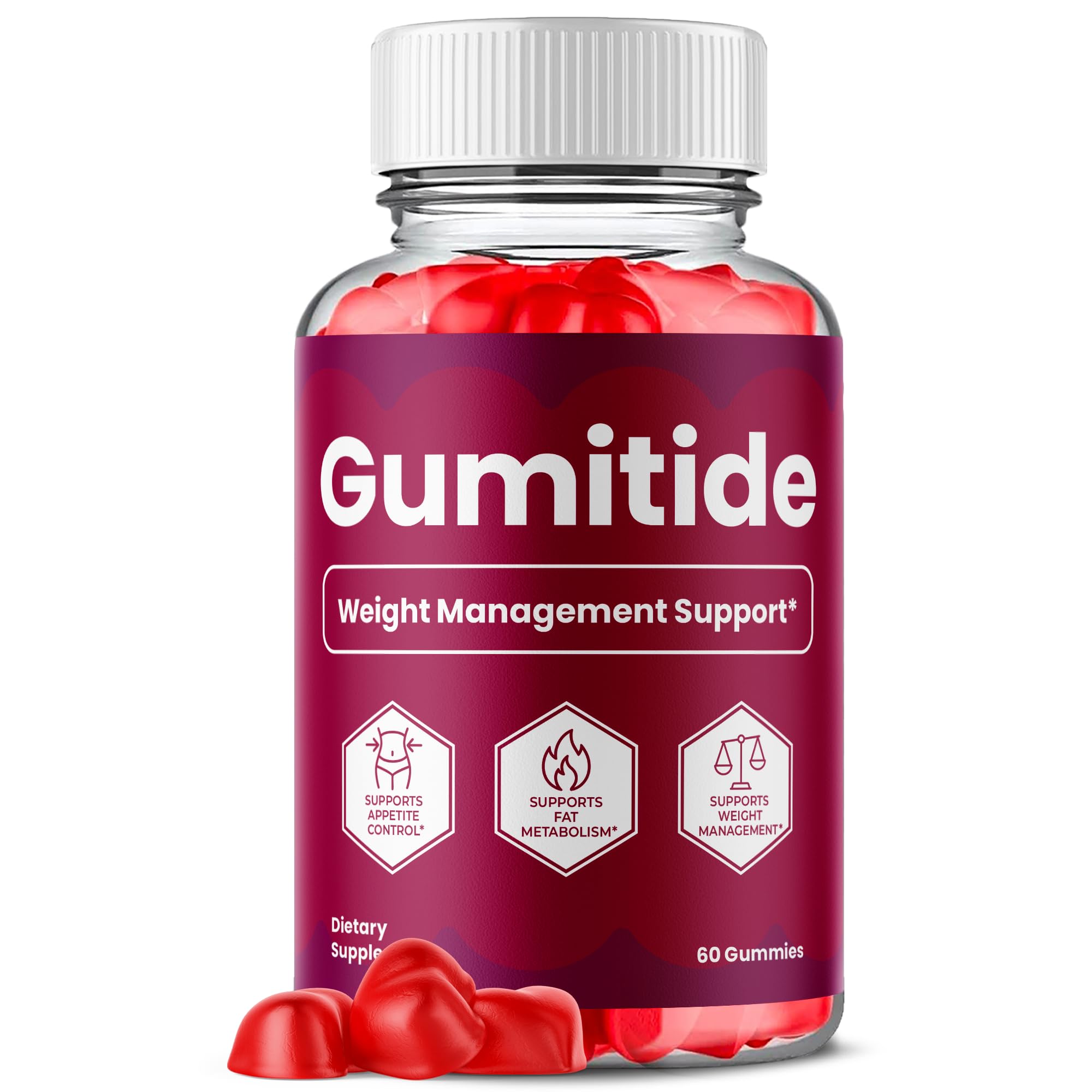 Gumitide Gummies, Gumitide Gummys with Natural Ingredients, Advanced Formula Gummy Supplement with Maximum Strength Health and Wellness Active Lifestyle Multivitamins for Women and Men (60 Gummies)