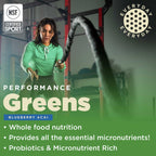 Gnarly Nutrition Greens Superfood Powder – Blueberry Acai Performance Super Greens Powder – NSF Sport Certified – Organic, Probiotics & Essential Micronutrients - Blueberry Acai, 11.64 oz