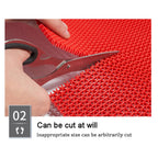 Drainage Non Slip Mats 3'x10' Heavy Duty Commercial Floor Mat Mesh Hollow Door Mat Roll for Swimming Pool Bathroom Kitchen Garage Indoor Outdoor Wet Area,Blue,0.9×3M/3×10FT