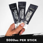 Jacked Factory Creatine Monohydrate Stick Packs 150g - 5g Daily Creatine Supplement for Men and Women, Vegan-Friendly, Third-Party Tested - 30 Servings, Unflavored