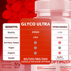 Glyco Ultra Blood Optimizer Capsules, Official Glyco Ultra Blood Support Pills with All Natural Ingredients, Advanced Health and Wellness Supplement with Max Strength Multivitamins (60 Capsules)