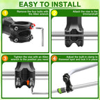 𝐔𝐩𝐠𝐫𝐚𝐝𝐞𝐝 Weed Eater Handle, Ergonomic String Trimmer Grip Extension Back Saver,with Adjustable Shoulder Strap, Universal Weedeater Handle for Lawn Care, Landscaping, Grass,Trimming (White)