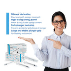 ONE-CARE Luer-Lock Syringe, 1 mL, 100 Count, Blister-Packed