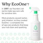 Shell Cleaner by EcoOne | All-Natural, Fragrance-Free Spa & Hot Tub Surface Cleaner | Hot Tub Shell Cleaner Removes Scum, Grime, & Stains | Foam-Free Spray-and-Wipe Hot Tub Cleaner, 32 Oz