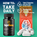 (3 Pack) CogniHoney Capsules, Cogni Honey Brain Support Pills with All Natural Ingredients, Advanced Memory Support Supplement Supporting Brain Health & Wellness with Premium Vitamins (180 Capsules)