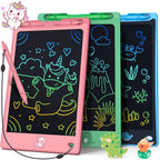 FLUESTON LCD Writing Tablet for Kids, 8.8 Inch Drawing Tablet for Boys Girls 3 4 5 6 7 8 Year, 3pcs in 1 Pack Drawing Pad Birthday Christmas Gift for Kid Educational Doodle Board Cute Unicorn Toy