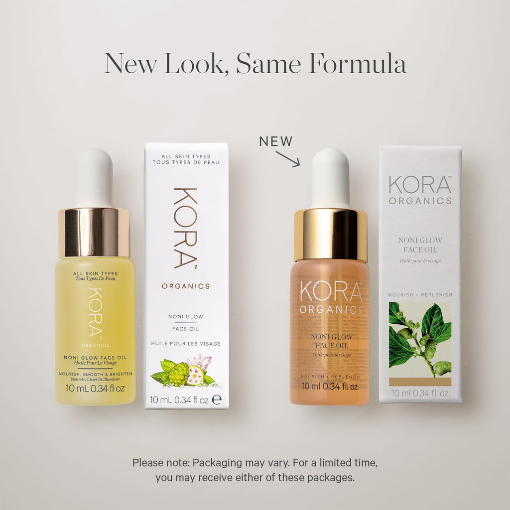 KORA Organics Noni Glow Hydrating Face Oil with Rosehip, Gua Sha Oil, Certified Organic, Cruelty Free, 0.34 fl oz - Face Care Beauty Products for Women