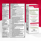 Ivermectin Lotion 0.5% Lice Treatment (4 Fl Oz) Fast-Acting 10-Minute Single Use, Prescription Strength Solution for Head Lice & Eggs, No Nit Combing Required, Adults & Kids 6 Months+