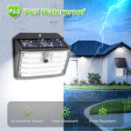 [16 Packs] Solar Motion Lights Outdoor, Ultra Bright Solar Fence Lights with Motion Sensor, IP65 Waterproof Security Light 3 Modes, 270° Lighting Angle, Wall Lights for Deck Patio Fence Garage Door