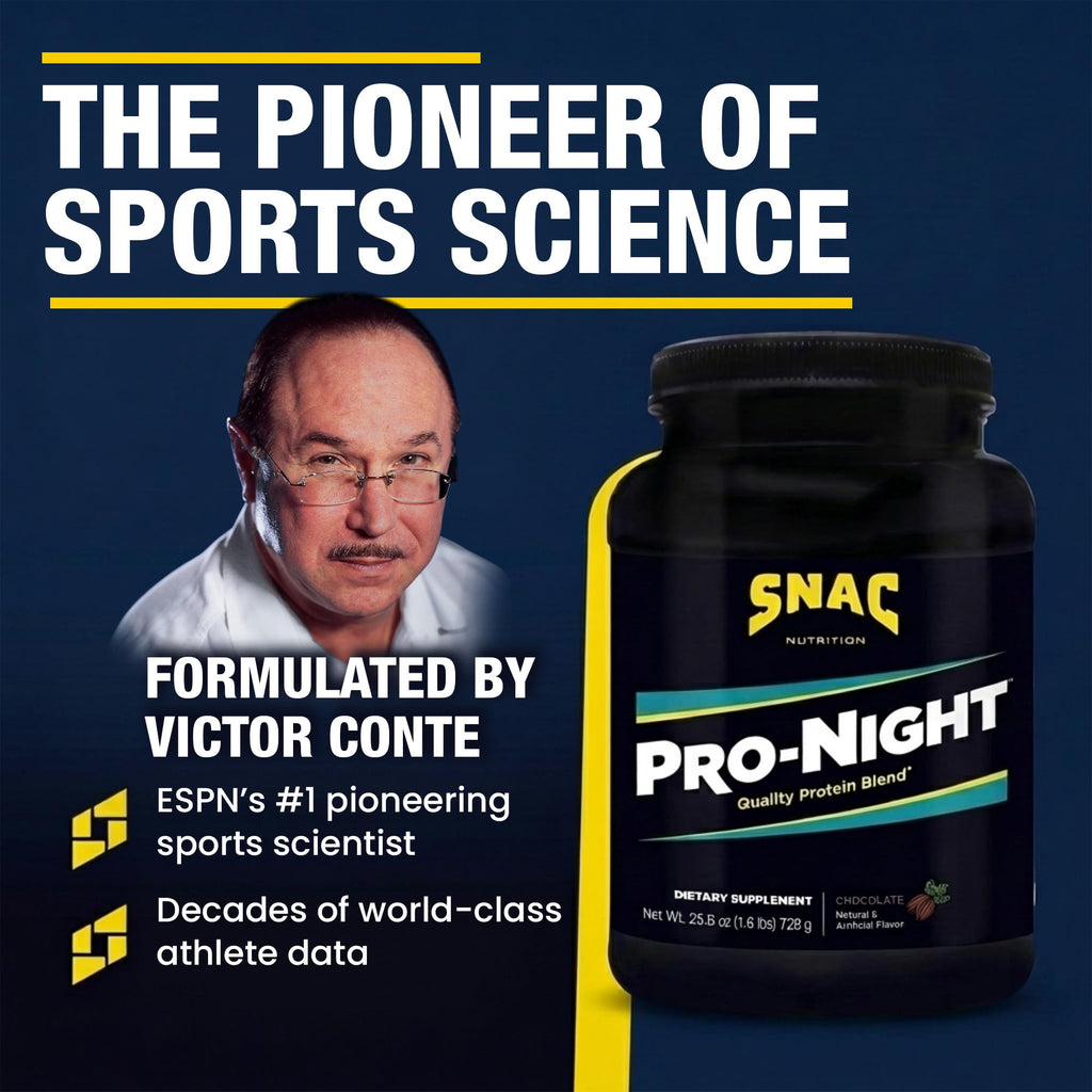 SNAC Pro-Night Protein Powder Blend - Flavored Protein, Chocolate, 1.6 lbs