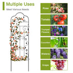 hogardeck 4 Packs 60 * 18 inch Metal Garden Trellis for Climbing Plants Outdoor,Heavy Duty,Black Coating Rustproof Trellis for Rose, Vegetable, Flowers, Expandable,Perfect for Training Climbing Plants