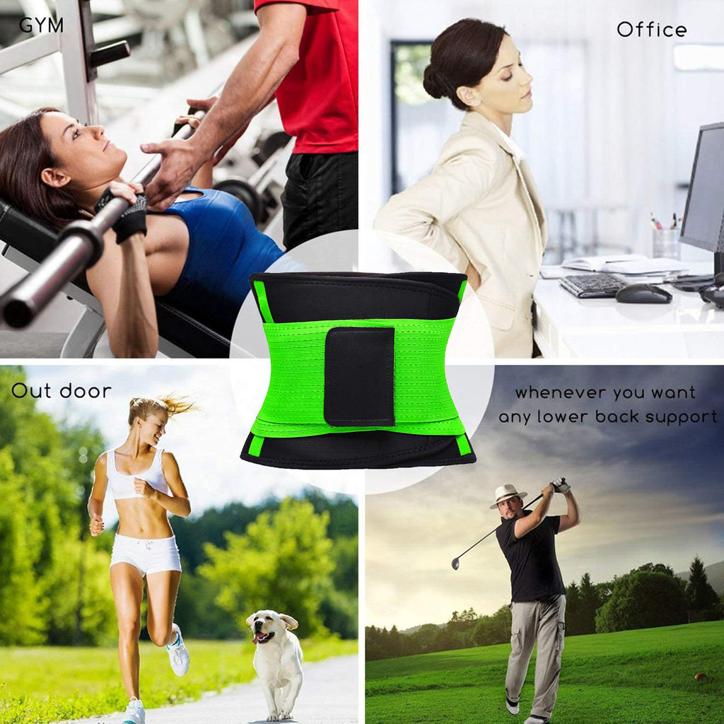 VENUZOR Waist Trainer Belt for Women - Waist Cincher Trimmer - Slimming Body Shaper Belt - Sport Girdle Belt (UP Graded)(Green,XX-Large)