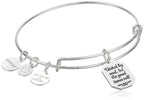 Alex and Ani Because I Love You Friend Expandable Wire Bangle for Women, United by Soul, Let The Good Times Roll Charm