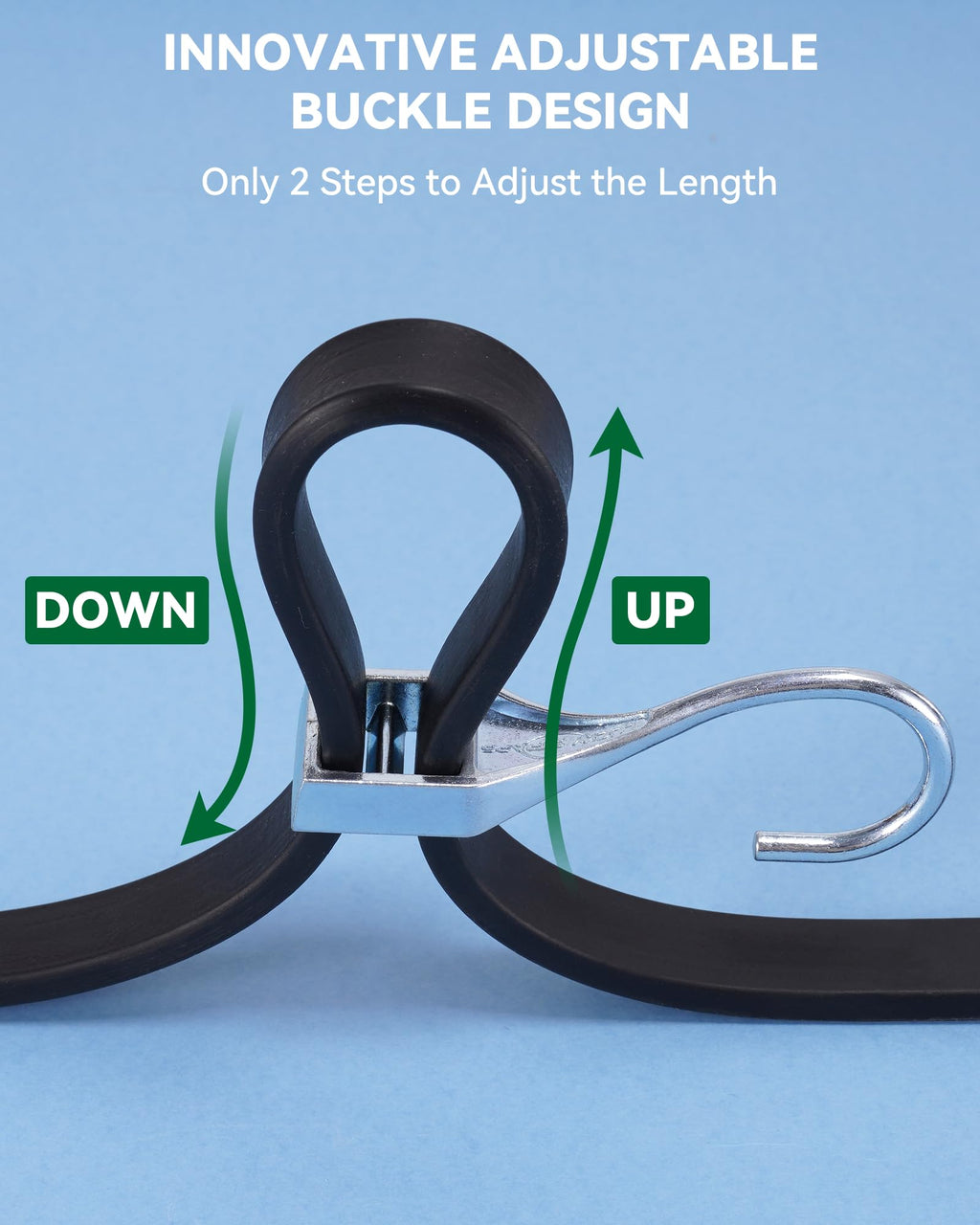 48 Inch Adjustable Rubber Bungee Cords, Easy to Adjust from 6" to 48", Black Bungee Straps with 1.9X Stretch, Rubber Tarp Straps with Crimped S Hooks for Cargo, Tarps, Van, Truck, Motorcycle (8 Pcs)