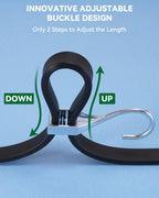 48 Inch Adjustable Rubber Bungee Cords, Easy to Adjust from 6" to 48", Black Bungee Straps with 1.9X Stretch, Rubber Tarp Straps with Crimped S Hooks for Cargo, Tarps, Van, Truck, Motorcycle (8 Pcs)