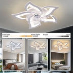 Bevenus Low Profile Ceiling Fan with Lights,110v Modern Dimmable Flower Shape, Remote Control/app Control,Timing 6 Gear Speeds Fan Ceiling Lamp.