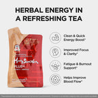JUNG Kwan Jang Hong Sam Won Korean Red Ginseng Drink, Herbal Tea Vegan Friendly (30 Pouches)