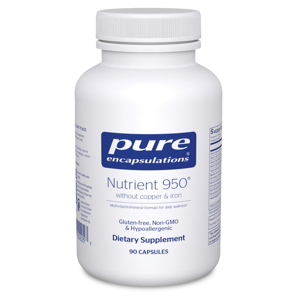 Pure Encapsulations Nutrient 950 Without Copper & Iron | Hypoallergenic Multi-Vitamin/Mineral Formula for Optimal Health* | 90 Capsules