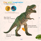 Zippytots Dinosaur Toys for Kids 3-5 5-7 - 14 Realistic Plastic Dinosaur Figures Set with Storage Box & Learning Booklet - Educational Dino Figure Toys for Boys Girls Toddlers