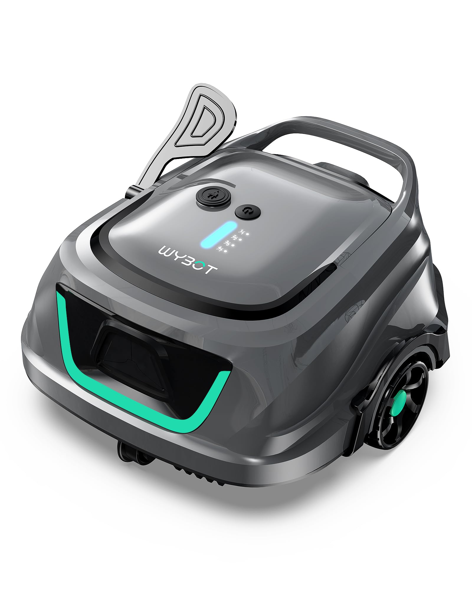 [2026 New] WYBOT A1 Robotic Pool Cleaner – Dual-Layer Filtration, 120-Min Runtime, Powerful Cordless Pool Vacuum for Above-Ground & Flat Pools, Efficient Debris Removal & Auto-Parking Design (Gray)