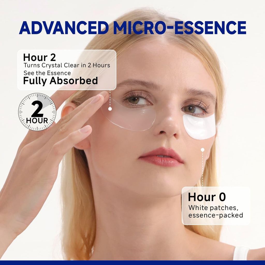 Dr Vincent Peptide Under Eye Patches, Firming Eye Patches Instant Reduces Dark Circles and Puffiness, Collagen Under Eye Mask for Bags Treatment, Wrinkles, 24 Pairs, Vegan