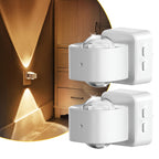 L LOHAS LED Night Lights Plug into Wall, Night Light Projector, Dusk to Dawn Sensor, Rotating White Nightlight for Kids, Soft White Ambient Lighting for Bathroom, Gaming Room, Gifts,2 Pack