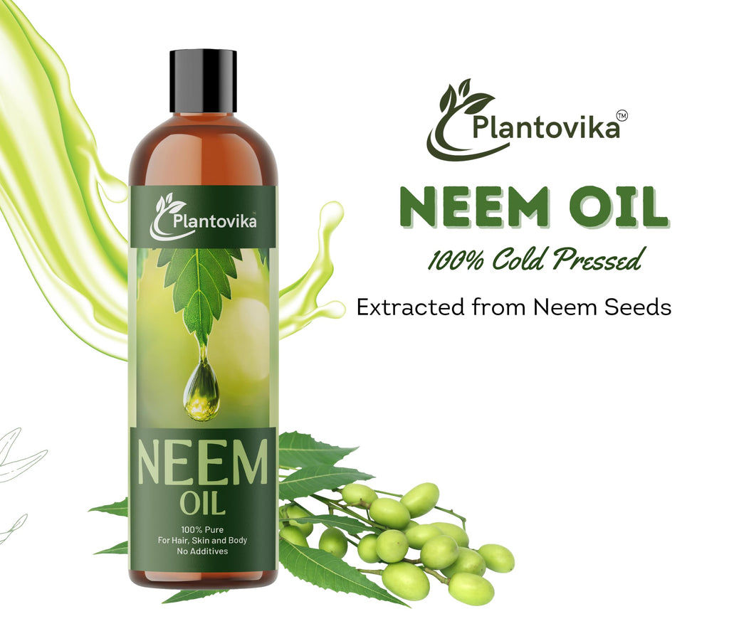 Plantovika Pure Neem Oil (32 Oz) - 100% Cold Pressed, All Natural Concentrate, Unrefined, Multipurpose, Seed Extract