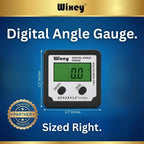 Wixey Digital Angle Gauge | Digital Angle Finder for Table Saw & Miter Saw (Magnetic) – Precision Bevel & Compound Angle Measuring Tool for Woodworking with Backlight