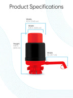 Brio Universal Manual Drinking Water Pump (Red/Black)