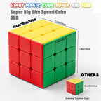 Giant Magic Cube, 18CM Big 3x3 Speed Cube Color-Matching 3D Sensory Puzzle Box Super Large Birthday Christmas Stocking Stuffers Gift for Kids Adults Fidget Toy Brain Teasers Cubing Classroom Speed Toy