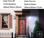 Aukora Led Dusk to Dawn Light Bulb 4 Pack, 12W (100-Watt Equivalent 1000lm) Smart Sensor Light Bulbs Indoor E26/E27 6000K Daylight A19 for Porch Yard Garage Garden Patio Outdoor (Cool White)