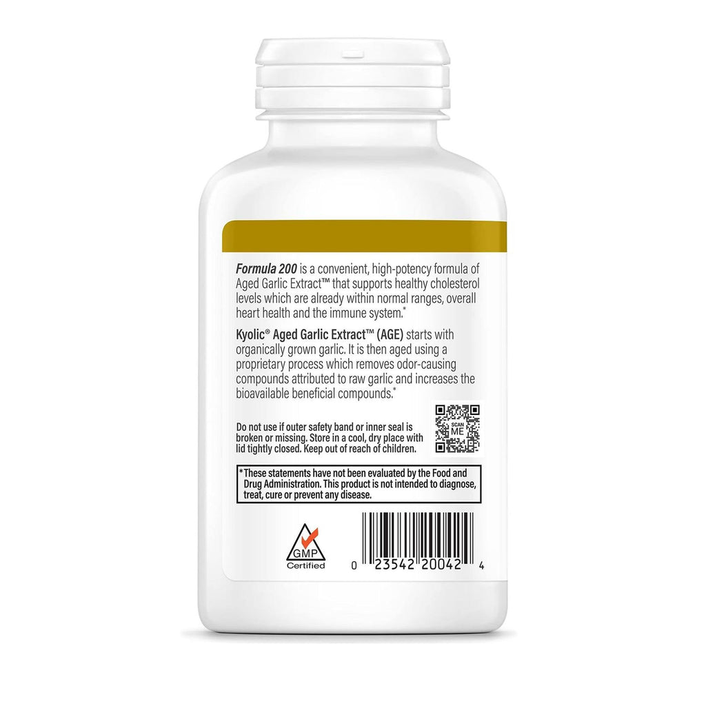 Kyolic Aged Garlic Extract Formula 200 - Cardiovascular & Immune, Reserve - Supports Overall Heart Health & Immune System* - GMO-Free & Gluten-Free - 120 Capsules (60 Servings)