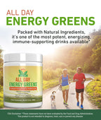 Institute For Vibrant Living All Day Energy Greens, Green Superfood Powder, 11.36 Oz Container, All Natural No Synthetics Or Chemical Additives