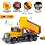 LerBao 2 Pack Large Construction Engineering Truck Toys,Moveable Claw Excavator & Lifting Back Dump Truck Toy for 3 4 5 6 7 8 Years Old Boys Kids Childs Toddlers Birthday