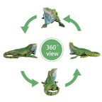 SHAODIE Outdoor Resin Iguana Statue, 13.39 x 7.09 x 5.91 inches, Green Decorative Garden Sculpture Outdoor Lizard Sculpture Tropical Lizard Yard Art