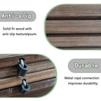 Wooden Garden Pathway 8 FT Outdoor Roll Out Wood Walkway (Carbonized)
