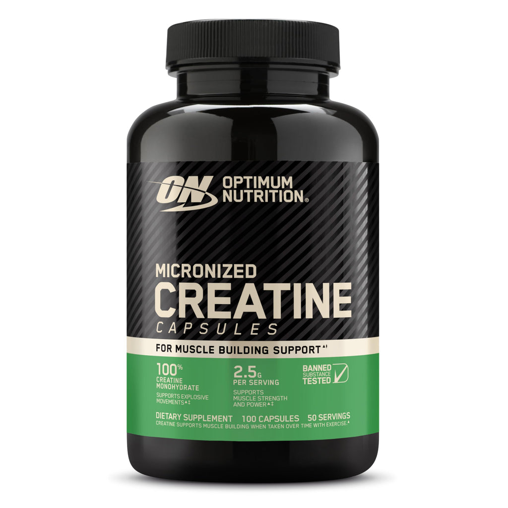 Optimum Nutrition Micronized Creatine Monohydrate Capsules, 100 Ct