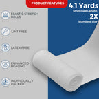 Gauze Rolls 2 inch Pack of 24 – Premium Quality Lint and Latex-Free Rolled Gauze 2 inches x 4.1 Yards - Conforming Stretch Bandages Designed for Effective Wound Care & Comfort