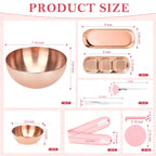 26 Rose Gold Esthetician Supplies Kits 3 Facial Bowls Large Spa Bowls 3 Fan Brushes Makeup 3 Face Mask Brushes Salon Tray 3 Section Skincare Tray 12 Face Sponge Compressed 2 Spa Headbands for Women