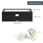 ProCase Watch Box, 6 Slot Watch Display Case with Drawer -Black