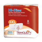 Tranquility Bariatric Disposable Briefs 3X-Large with HI-Rise High Waistline, Peach Mat Core & Secure Kufguard Technology for Skin Integrity, Latex-Free, 34oz Capacity, 32ct Case