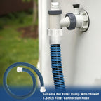 Conderyang 15ft 1 1/2" Pool Hose for Above Ground Pools 15ft Long Pool Pump Replacement Filter Hoses 1.5" EVA Swimming Pool Filter Hose for Filters Pumps, Saltwater Systems and Sand Filters (Blue)