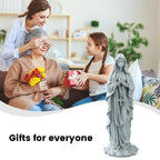 VChymm Virgin Mary Praying Statue 31.49 Inch Tall Outdoor Garden Religious Garden Outdoor Yard Patio Deck Home Entryway Hallway Sculpture Magnesium Oxide Stone （Grey Virgin）