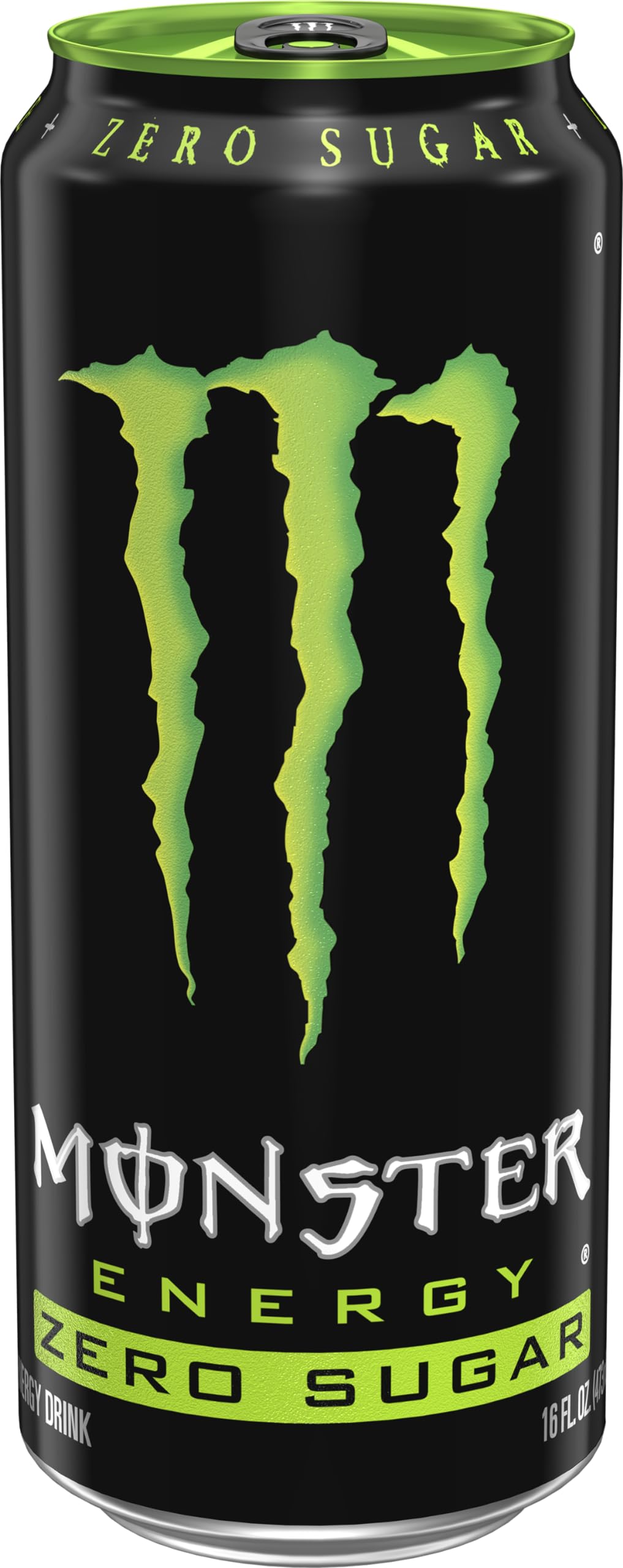 Monster Energy Zero Sugar, Green, Original, Low Calorie Energy Drink, 16 Ounce (Pack of 15), Can