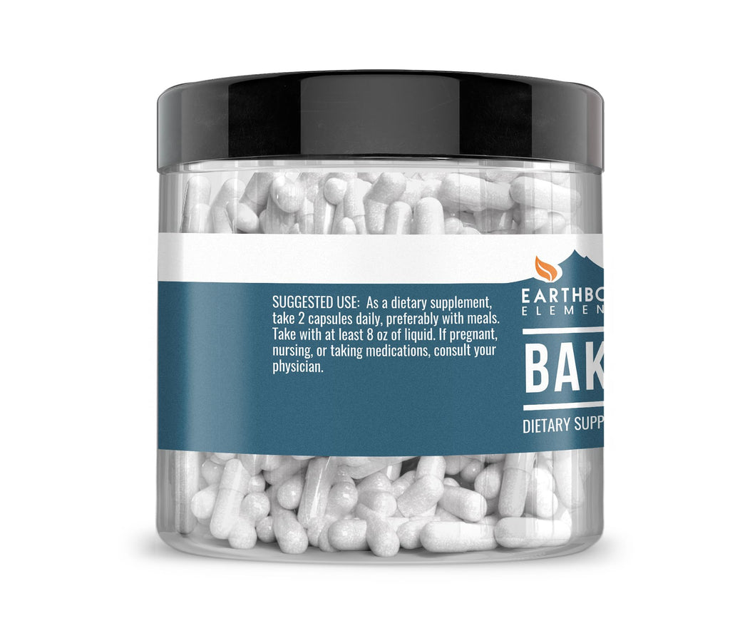 Earthborn Elements Baking Soda Capsules, 200 Capsules, Sodium Bicarbonate