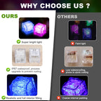 20 PCS Light Up LED Ice Cubes for Drinks, Multi‑Color Changing Ice Cubes