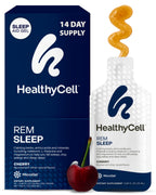 Healthycell REM Sleep - Liquid Gel Extra Strength Sleep Supplement for Adults - Melatonin, Magnesium, GABA, L-theanine Supplement - Maximum Absorption - 14 Gel Packs