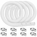 Homyplaza Replacement Pool Hoses for Above Ground Pools, 4 Pack, 1-1/4" Diameter x 59" Length, Includes 8 Metal Clamps, Compatible with All 1.25" Pool Filter Pumps